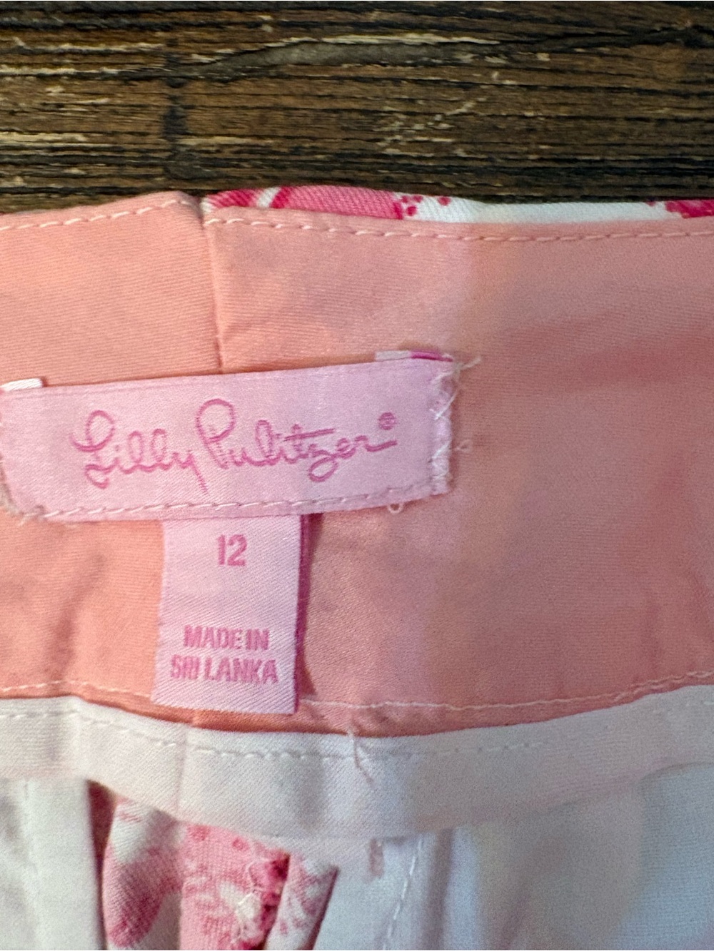 Lilly Pulitzer Whitney Roll Up Pants Womens 12 Pink Chum Bucket Print - Picture 5 of 8